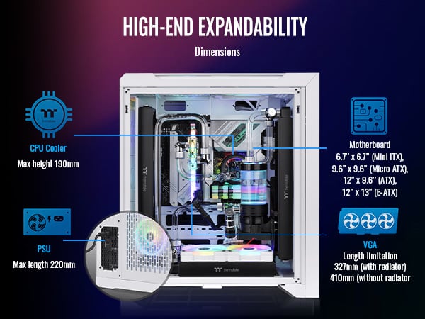 Thermaltake CTE C700 TG ARGB Snow Mid Tower Case